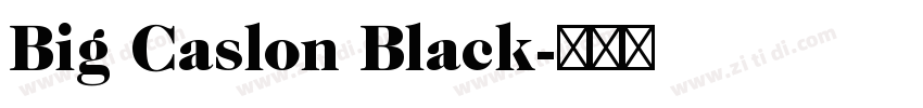 Big Caslon Black字体转换